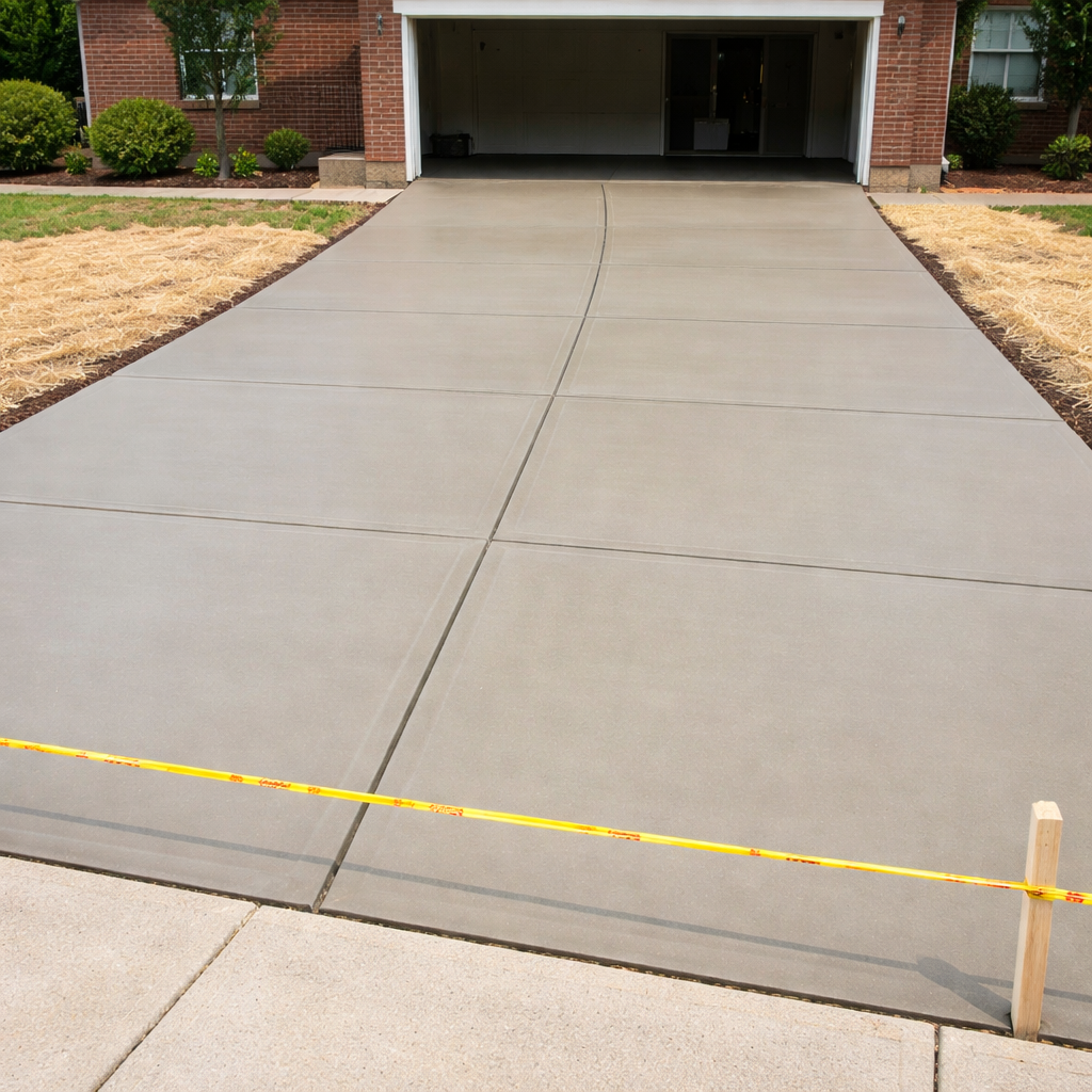 Concrete driveway installation in Statesville NC