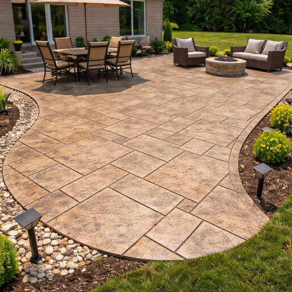 Stamped decorative concrete contractor Statesville NC